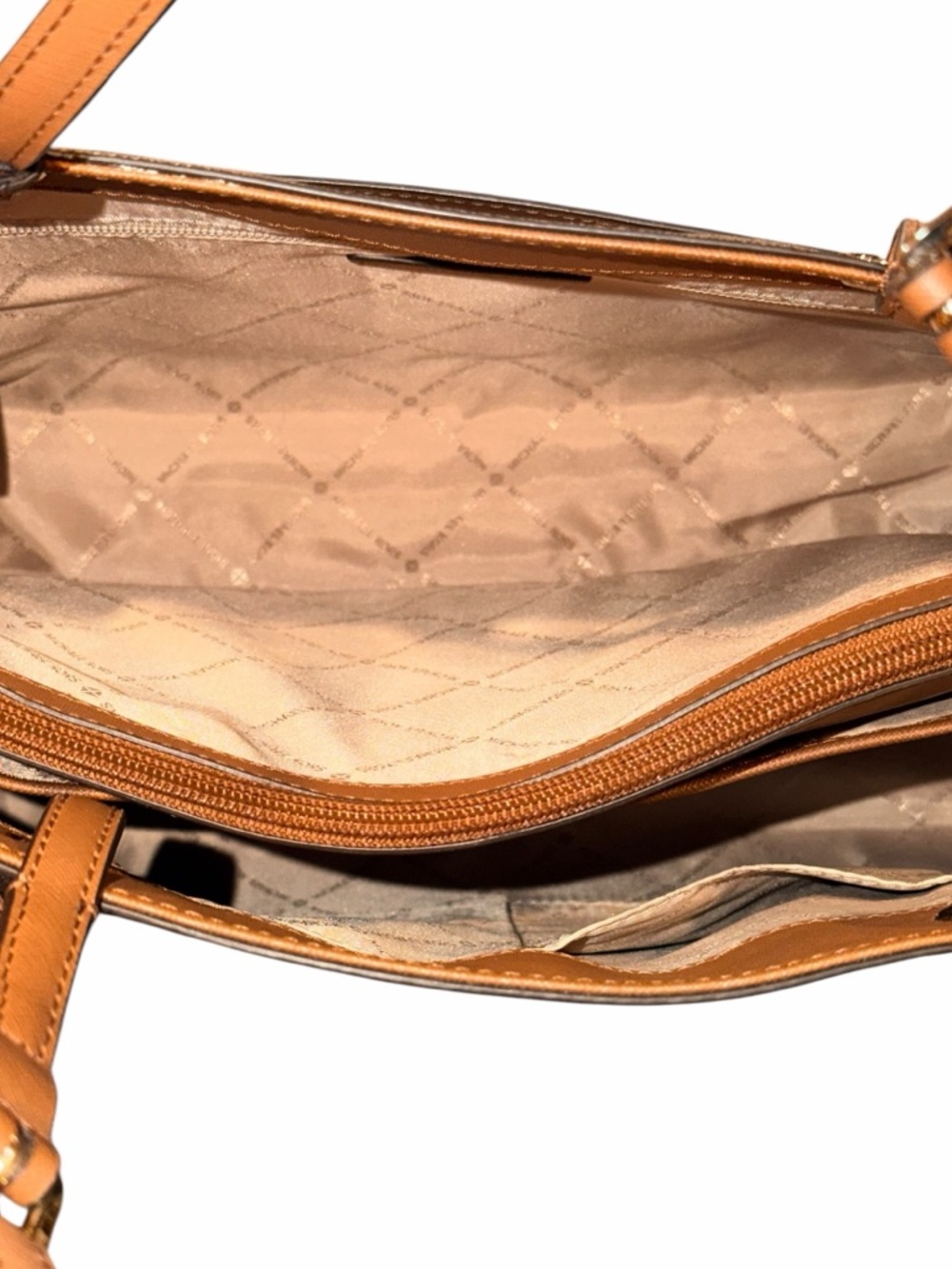 Michael Kors Jet Set Brown Monogram Coated Canvas Tote Bag - Picture 9 of 14